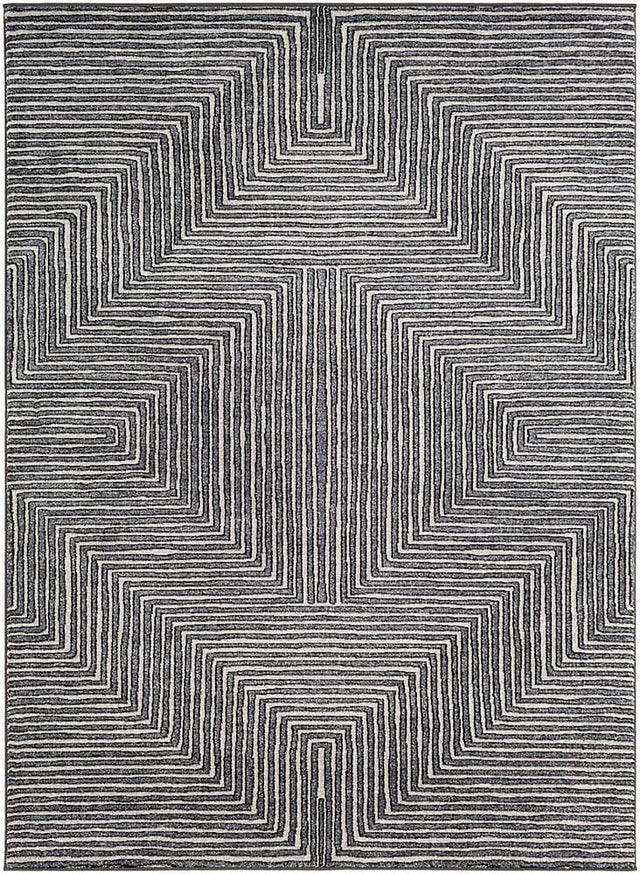 Surya Nepali Npi-2317 Medium Gray, Cream, Black Rugs.