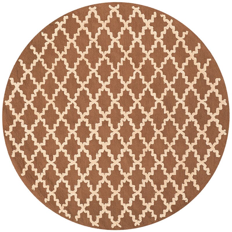 Safavieh Newport npt211c Chocolate / Ivory Geometric Area Rug