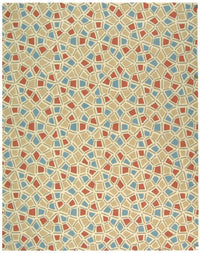 Safavieh Newport Npt426A Red / Blue Geometric Area Rug