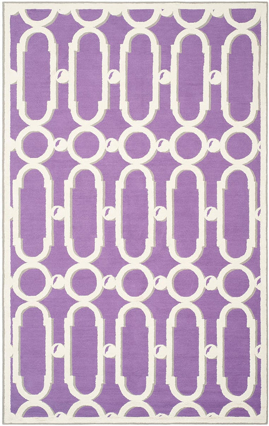 Safavieh Newport Npt434B Purple / White Geometric Area Rug