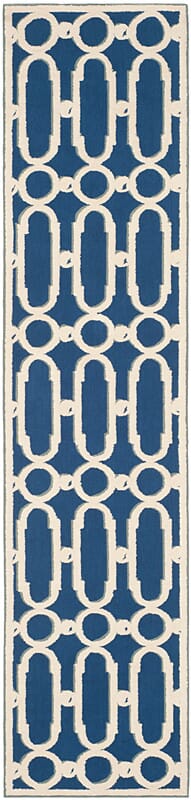 Safavieh Newport Npt434C Royal Blue / White Geometric Area Rug