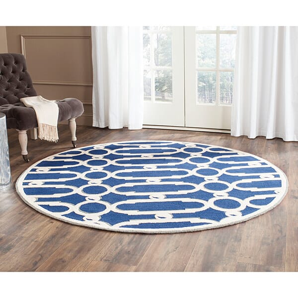 Safavieh Newport Npt434C Royal Blue / White Geometric Area Rug