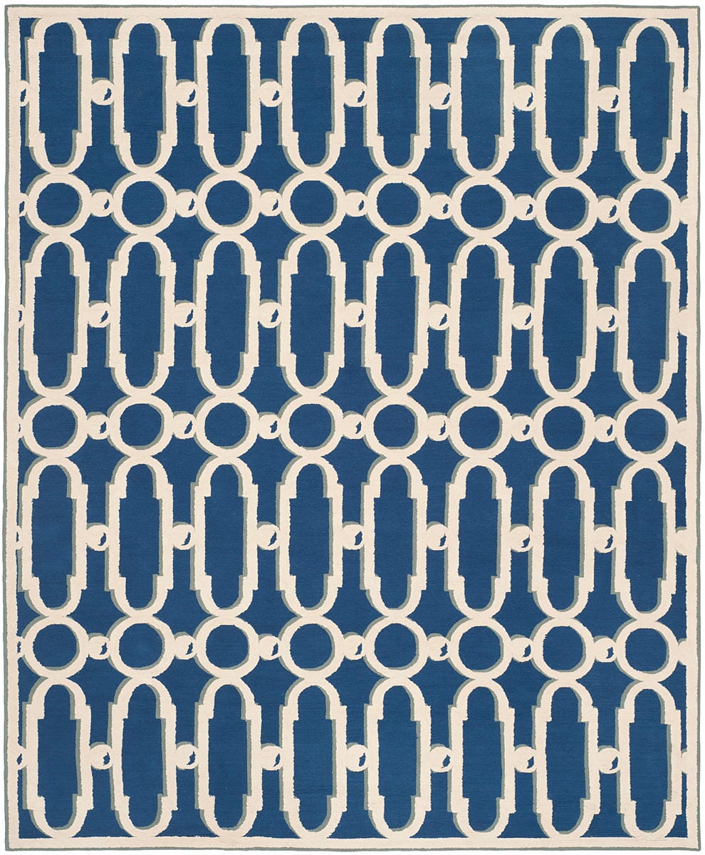 Safavieh Newport Npt434C Royal Blue / White Geometric Area Rug