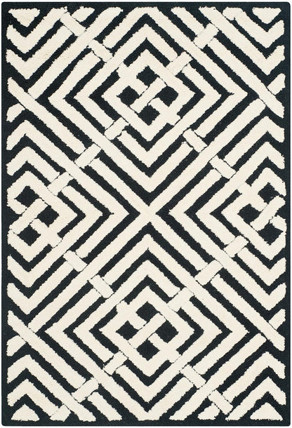 Safavieh Newport Npt436B Black / White Geometric Area Rug