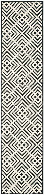 Safavieh Newport Npt436B Black / White Geometric Area Rug