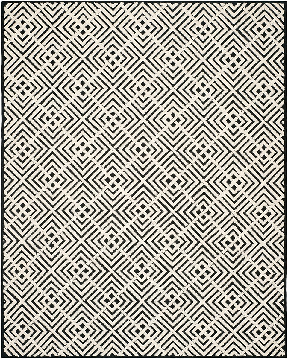 Safavieh Newport Npt436B Black / White Geometric Area Rug