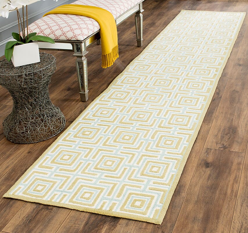 Safavieh Newport Npt438C Olive / Light Blue Geometric Area Rug