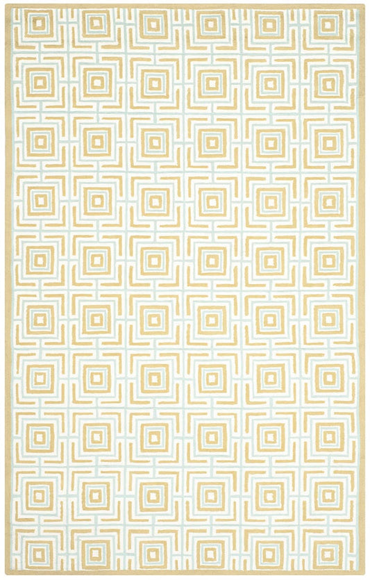 Safavieh Newport Npt438C Olive / Light Blue Geometric Area Rug