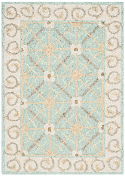 Safavieh Newport Npt443D Aquamarine / Beige Geometric Area Rug