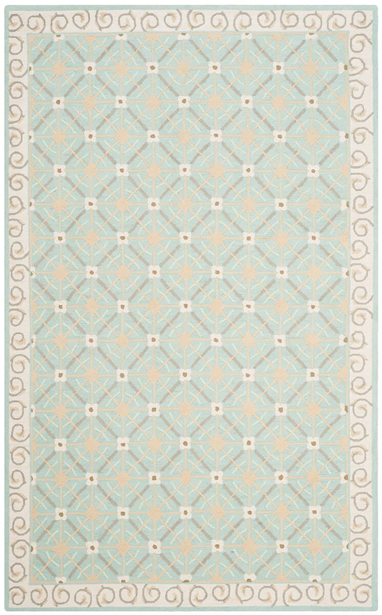 Safavieh Newport Npt443D Aquamarine / Beige Geometric Area Rug