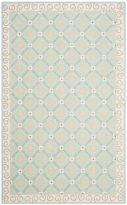 Safavieh Newport Npt443D Aquamarine / Beige Geometric Area Rug