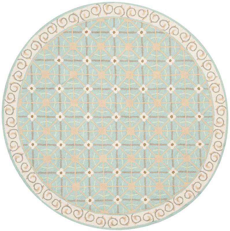 Safavieh Newport Npt443D Aquamarine / Beige Geometric Area Rug