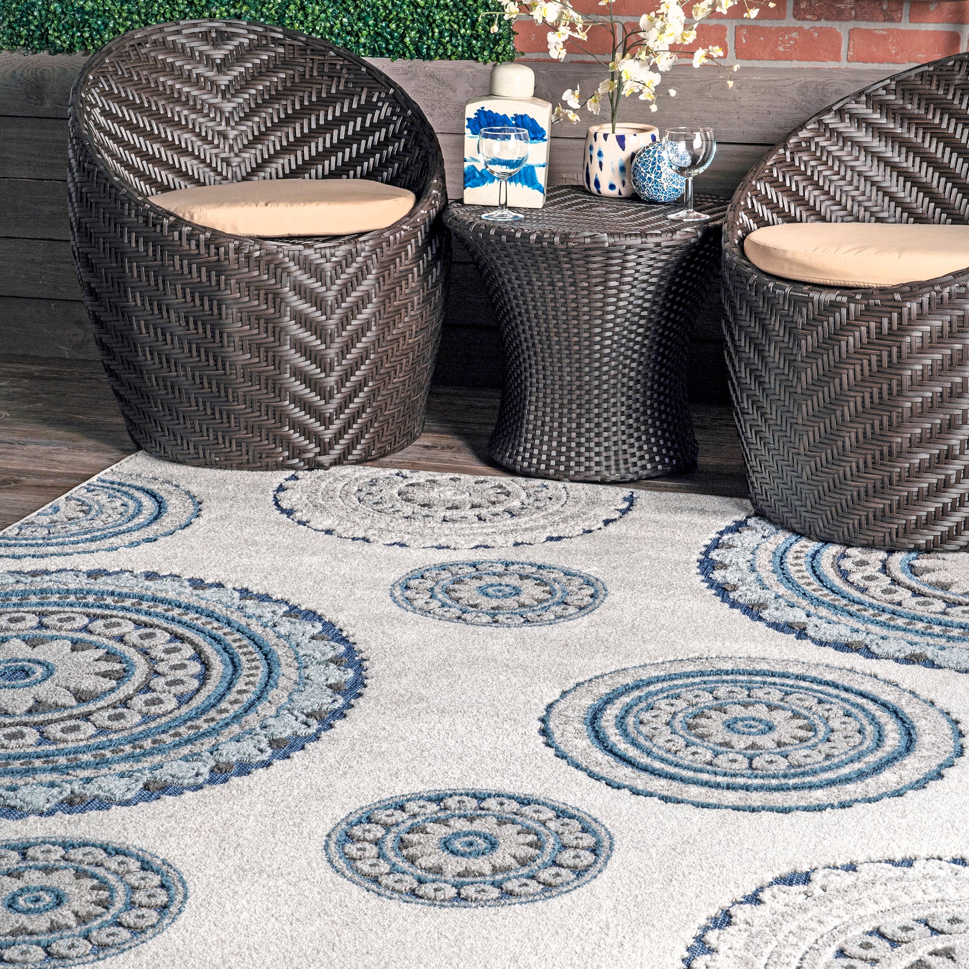 Nuloom Andi Textured Nan1559B Blue Area Rug