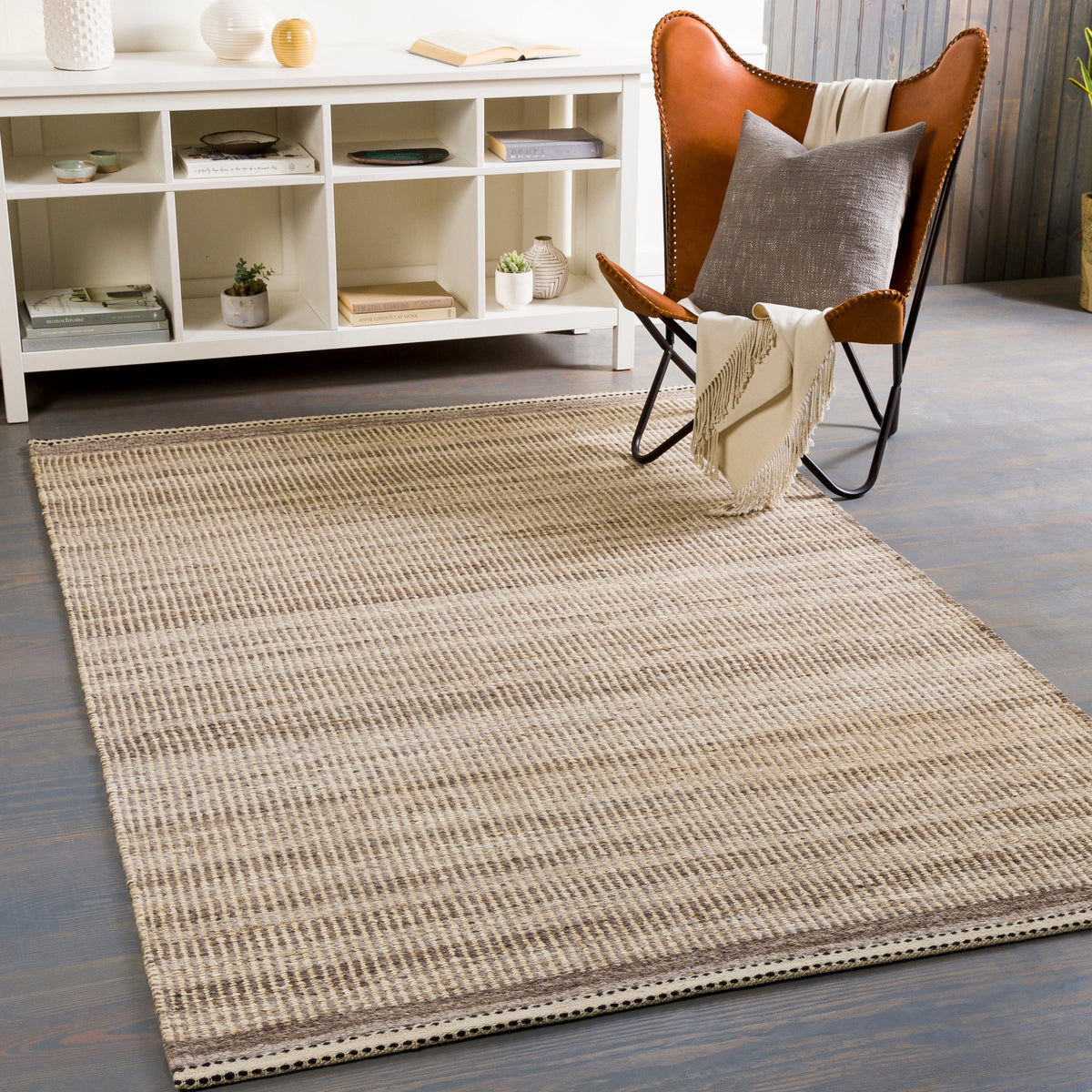 Surya Nottingham Ntm-2300 Dark Brown, Taupe, Medium Gray, Beige Rugs.