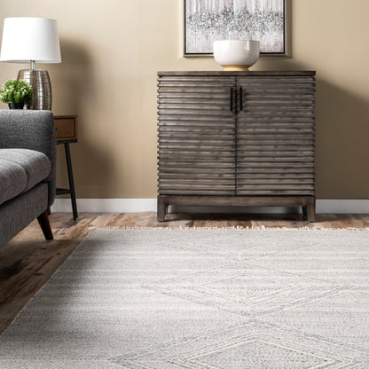 Nuloom Zana Diamond Nza1971A Light Gray Area Rug