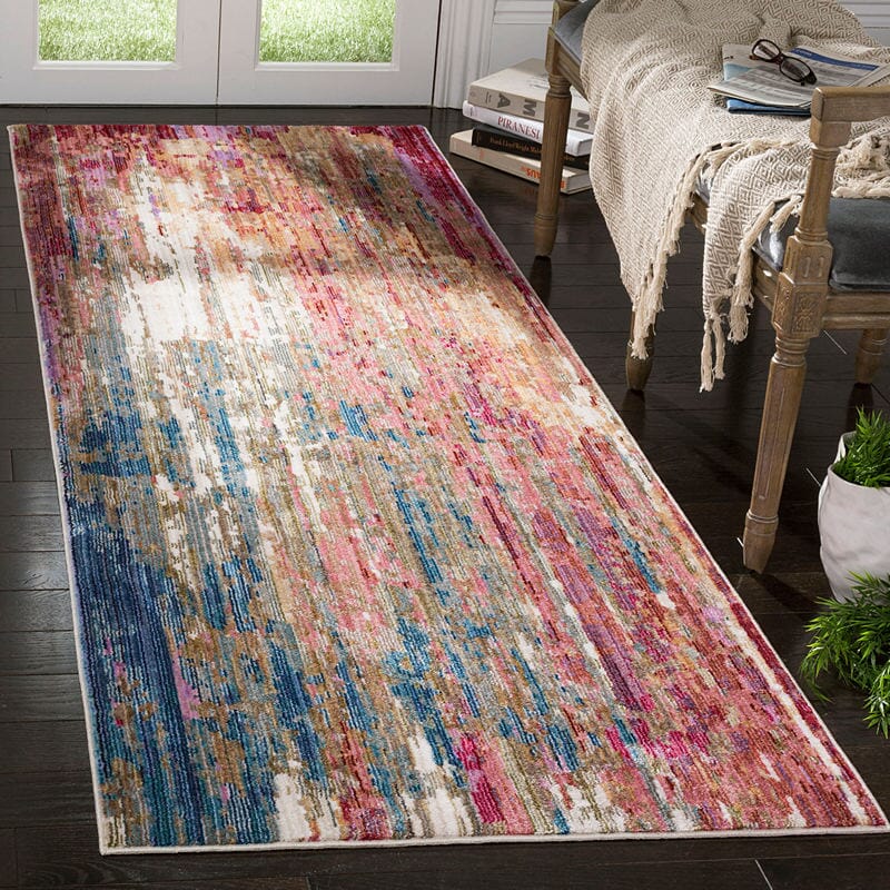 Safavieh Nirvana Nva127Q Red / Multi Organic / Abstract Area Rug