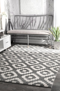 Nuloom Pixel Trellis Julian Npi3222A Gray Area Rug