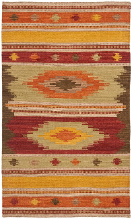 Safavieh Navajo Kilim Nvk176A Brown / Multi Rugs.