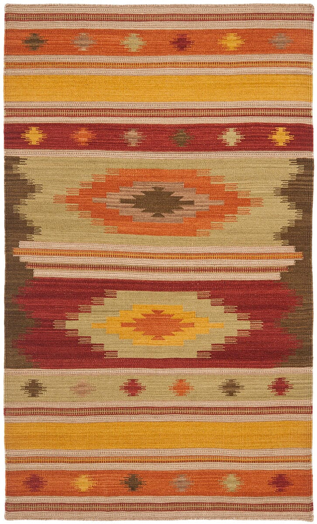 Safavieh Navajo Kilim Nvk176A Brown / Multi Rugs.