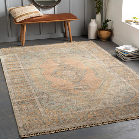 Surya Nirvana Nvn-2300 Dusty Coral, Beige, Medium Gray, Blush Rugs.