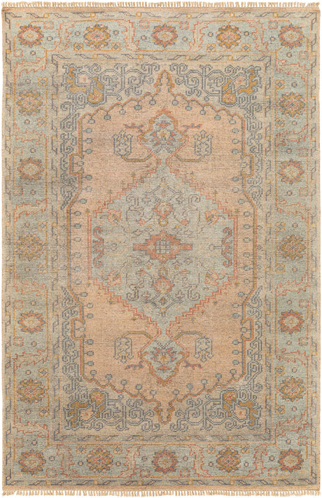 Surya Nirvana Nvn-2302 Dusty Coral, Mustard, Beige, Medium Gray Rugs.