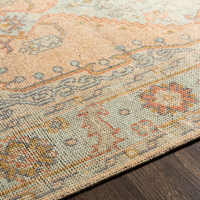 Surya Nirvana Nvn-2302 Dusty Coral, Mustard, Beige, Medium Gray Rugs.