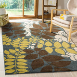 Safavieh Newbury Nwb8698-6525 Blue / Brown Rugs.