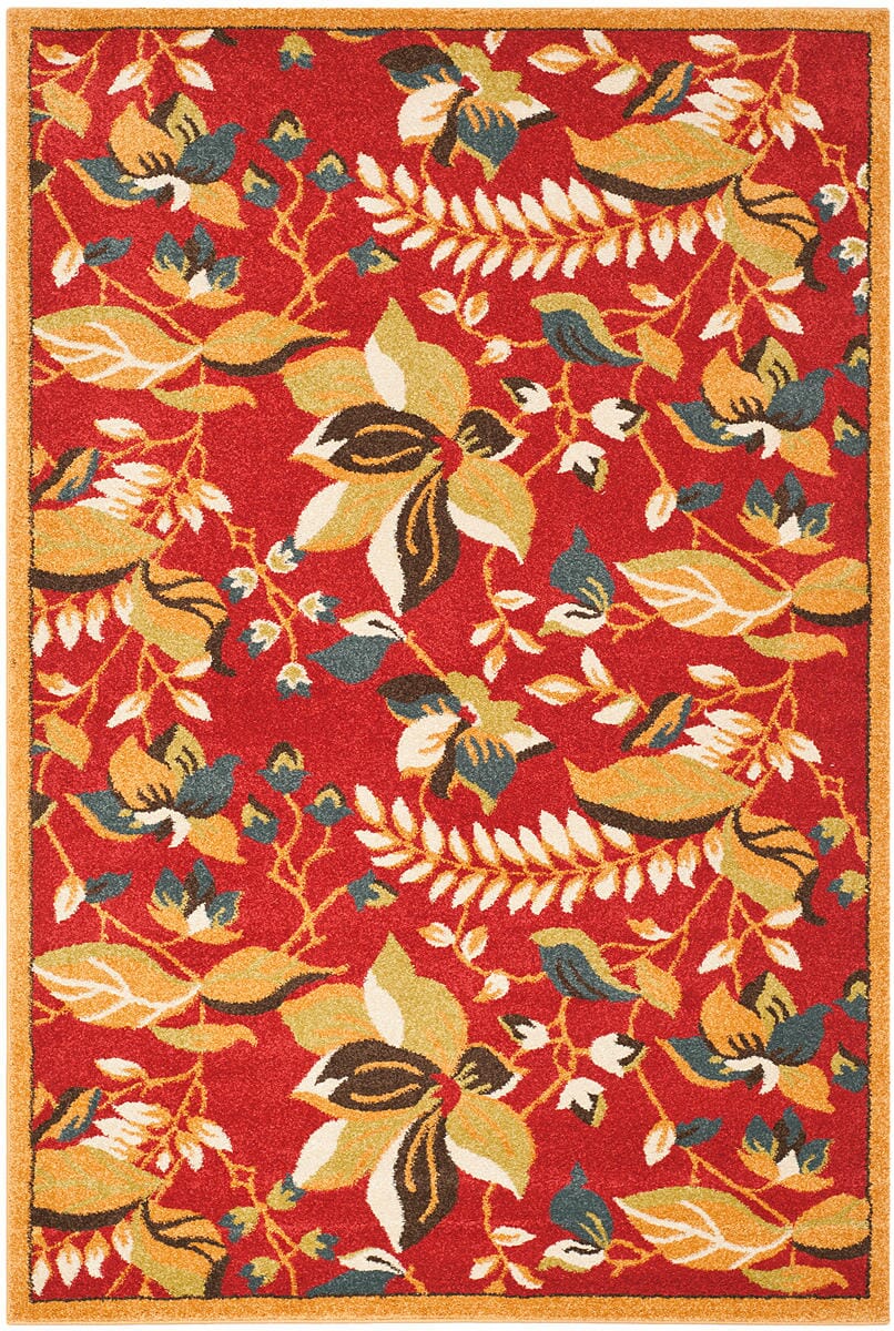 Safavieh Newbury Nwb8705-4020 Red / Gold Floral / Country Area Rug