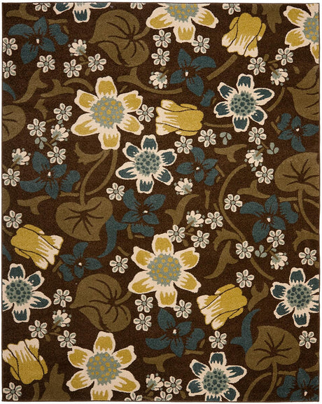 Safavieh Newbury Nwb8706-2521 Brown / Mustard Rugs.