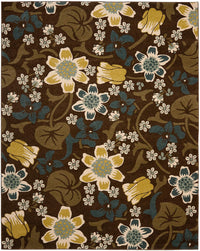 Safavieh Newbury Nwb8706-2521 Brown / Blue Floral / Country Area Rug