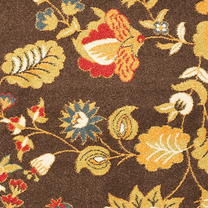 Safavieh Newbury Nwb8707-2552 Brown / Green Floral / Country Area Rug