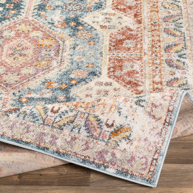 Surya New Mexico Nwm-2308 Burnt Orange, Rose, Denim, Bright Purple Rugs.