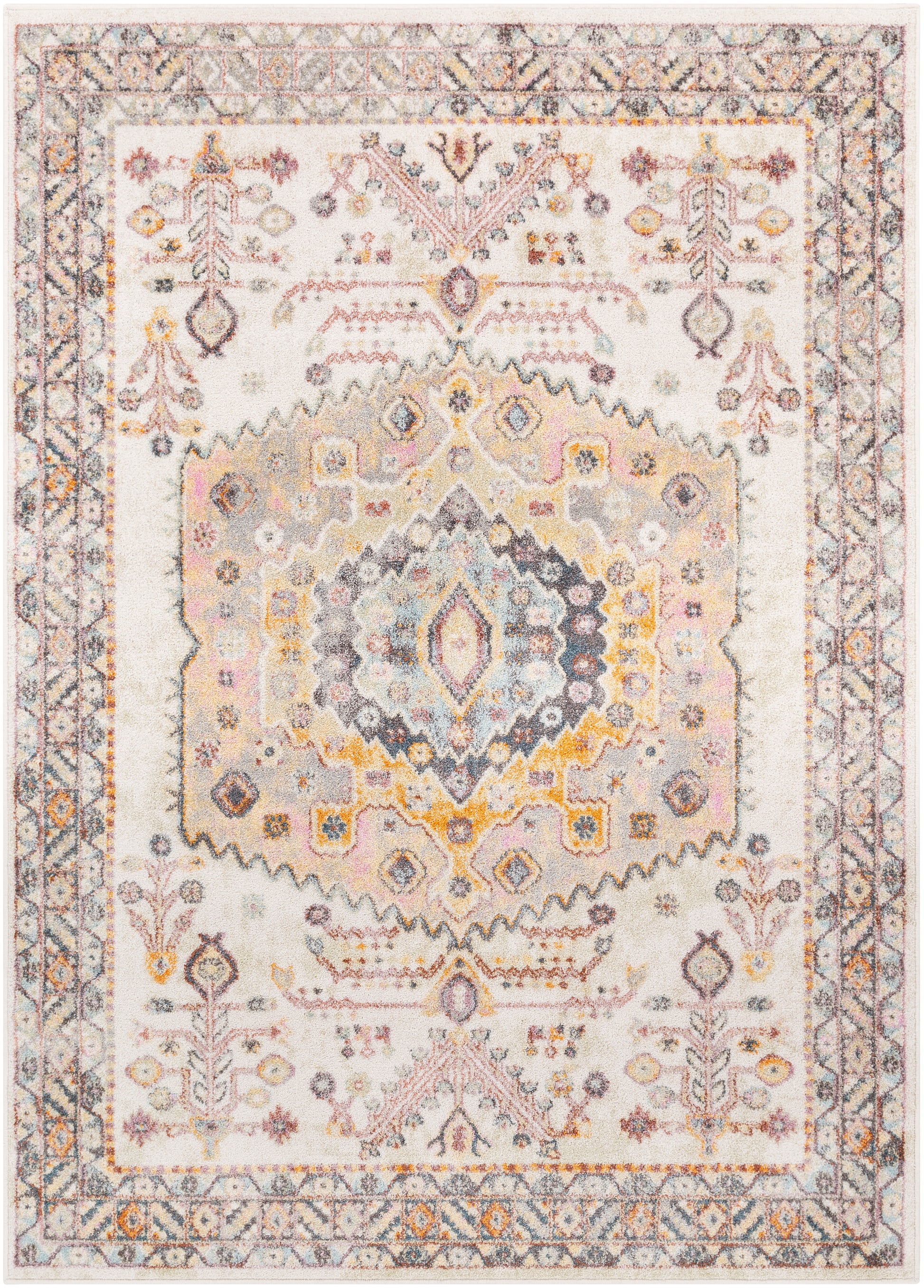 Surya New Mexico Nwm-2312 Bright Orange, Burnt Orange, Bright Purple, Khaki Area Rug