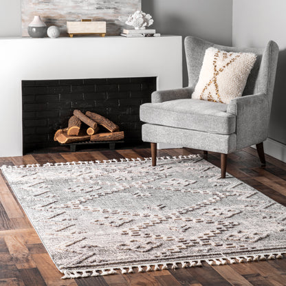 Nuloom Roxy Diamond Nro2330A Gray Area Rug