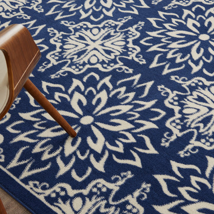 Nourison Jubilant Jub06 Navy/Ivory Area Rug