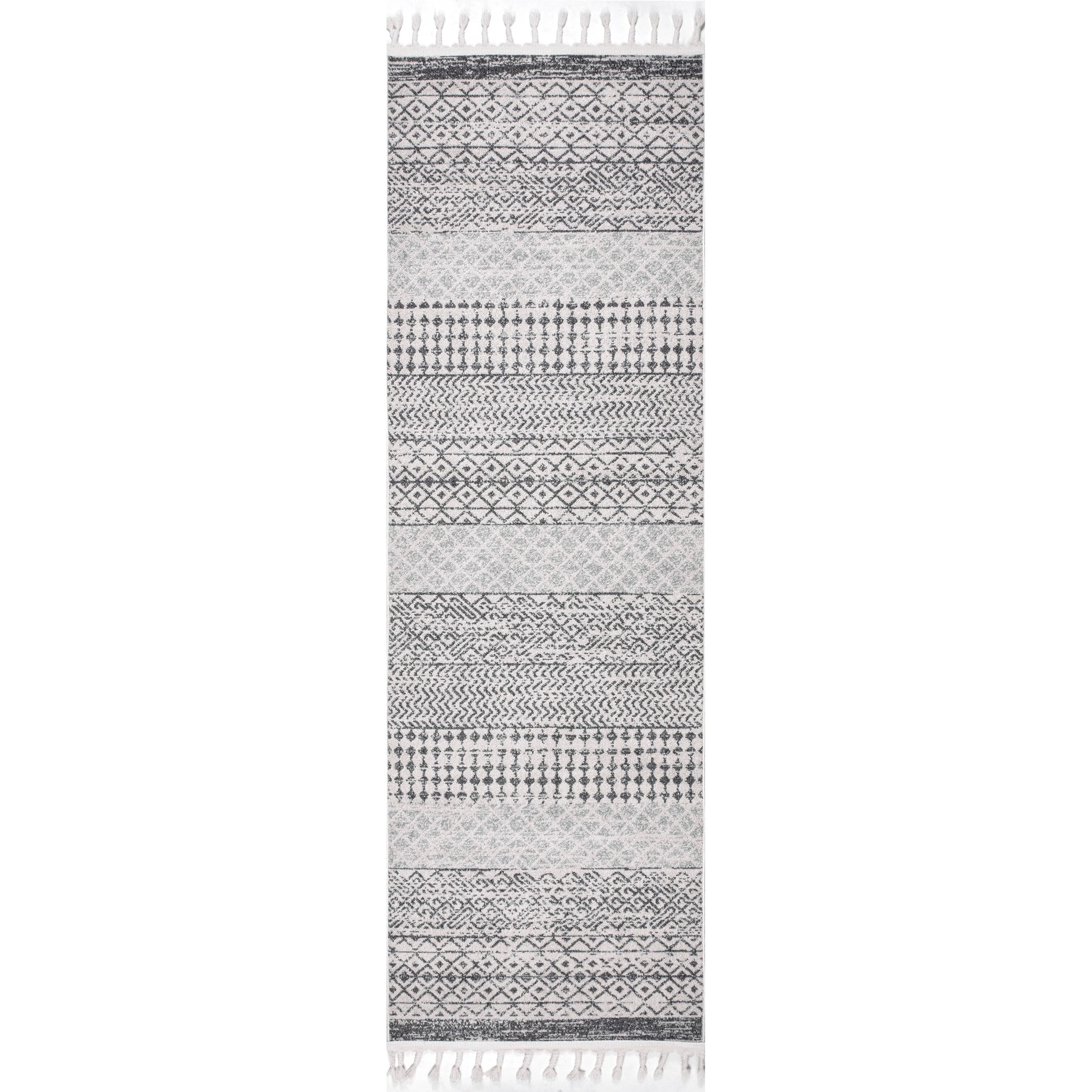 Nuloom Tribal Iris Ntr1347A Gray Area Rug