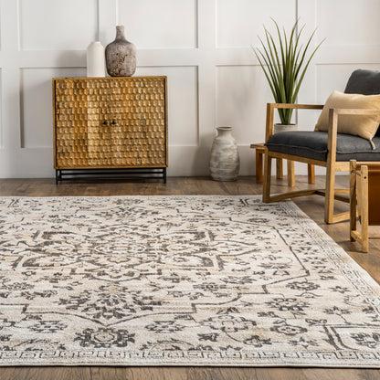 Nuloom Cassy Floral Nca2967A Gray Area Rug