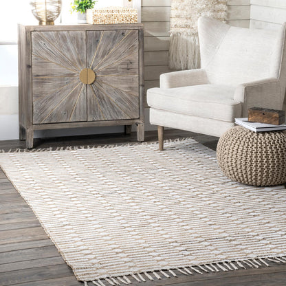 Nuloom Lavena Printed Winged Trellis Nla3068A Beige Area Rug