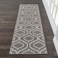 Nourison Jubilant Jub19 Grey Geometric Area Rug