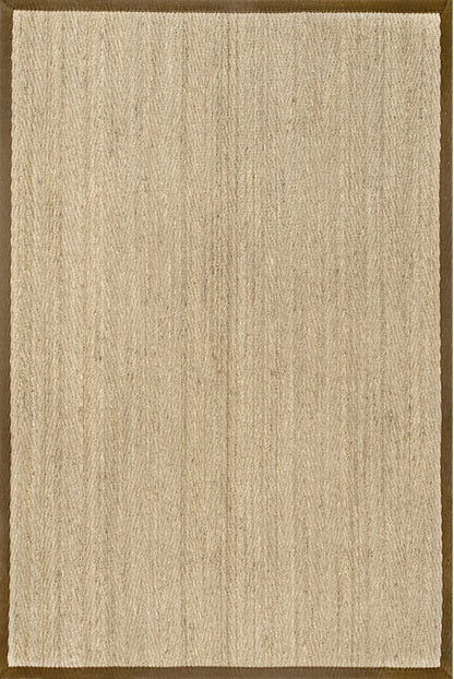 Nuloom Larnaca Seagrass Herringbone Nla2030B Brown Area Rug