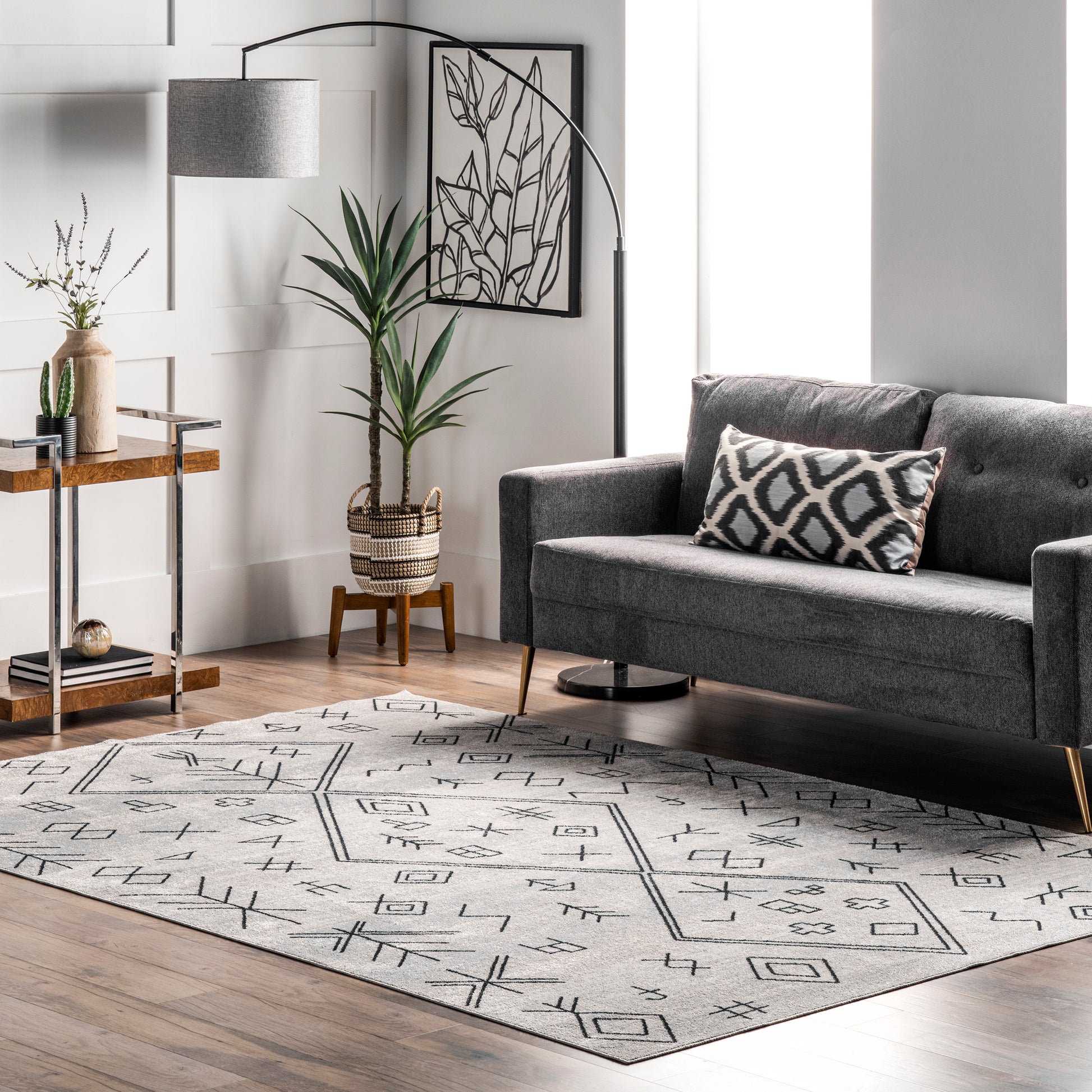 AreaRugs.com Wavaj Nwa1247A Gray Area Rug