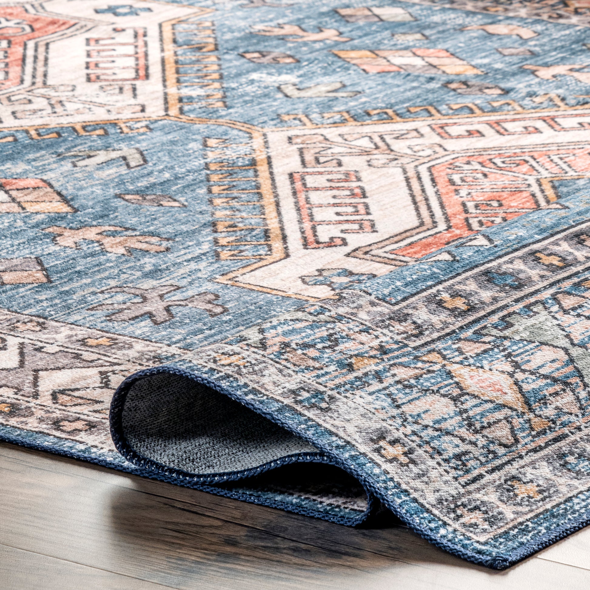 AreaRugs.com Wavaj Nwa1040A Blue Area Rug