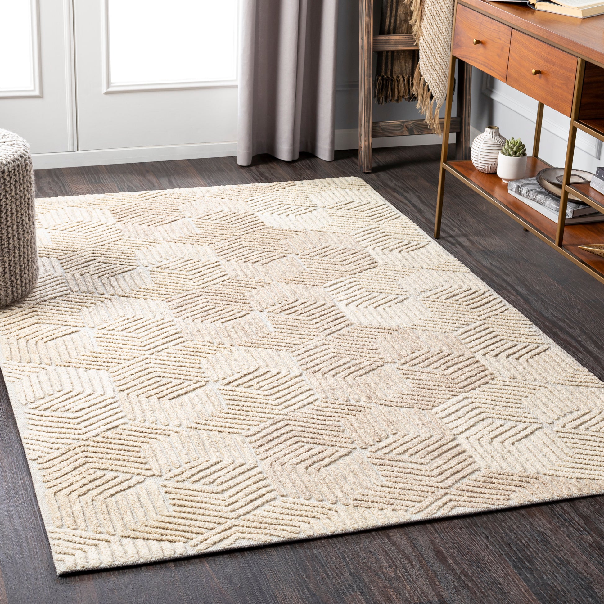 Surya Oakland Oaa-1002 Cream, Khaki Area Rug