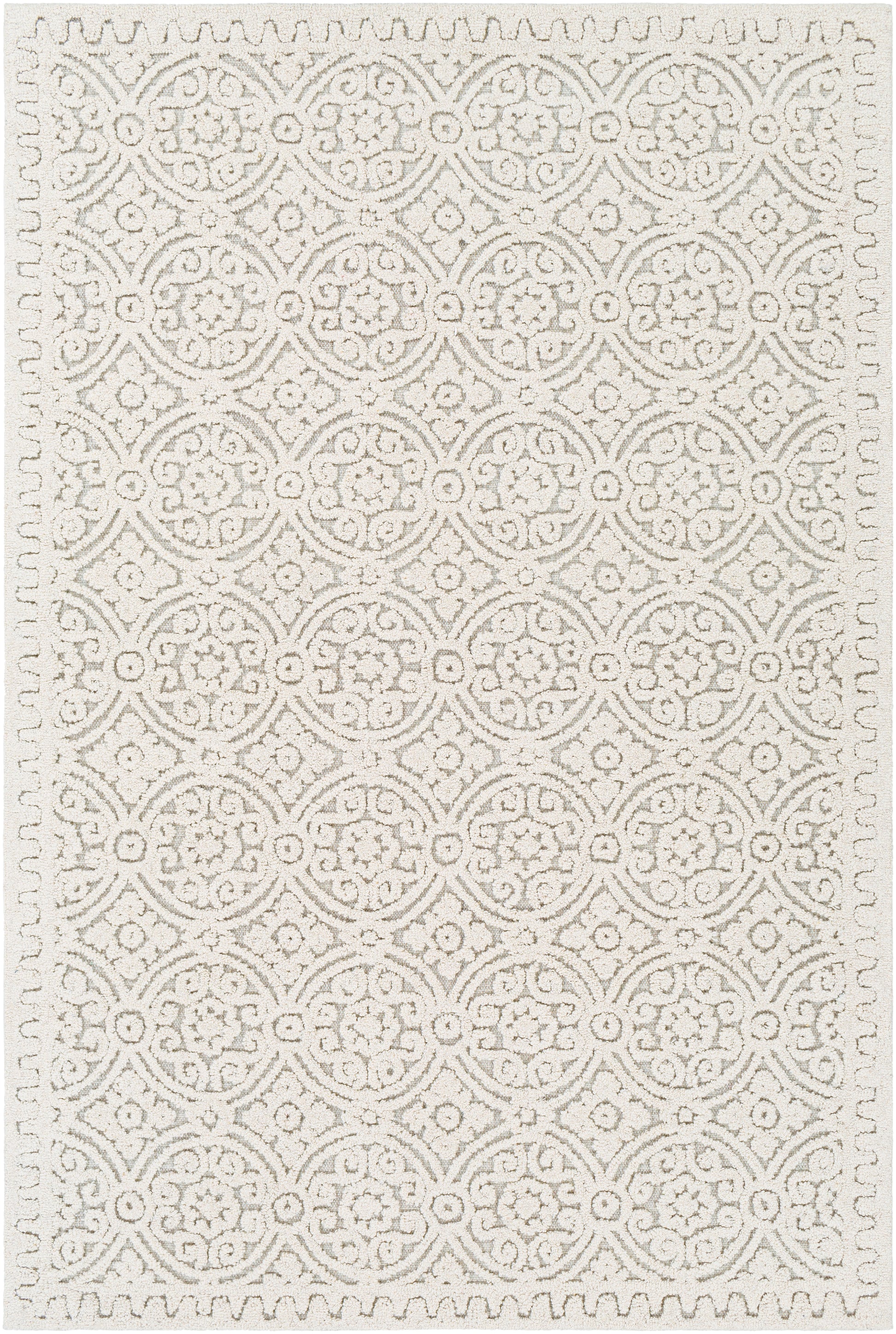 Surya Oakland Oaa-1008 Cream, Khaki, Silver Gray Area Rug