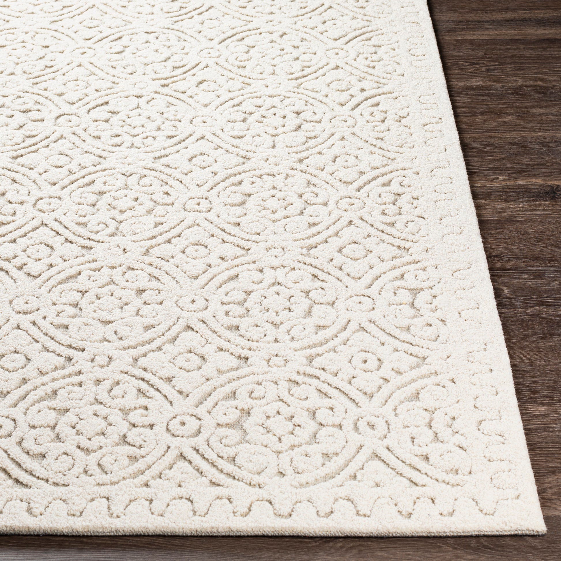 Surya Oakland Oaa-1008 Cream, Khaki, Silver Gray Area Rug