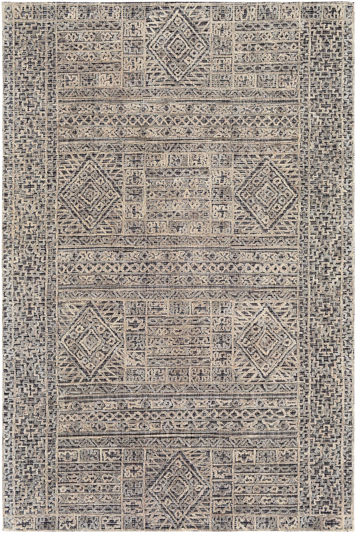 Surya Oakland Oaa-1009 Black, Medium Gray, Khaki Area Rug