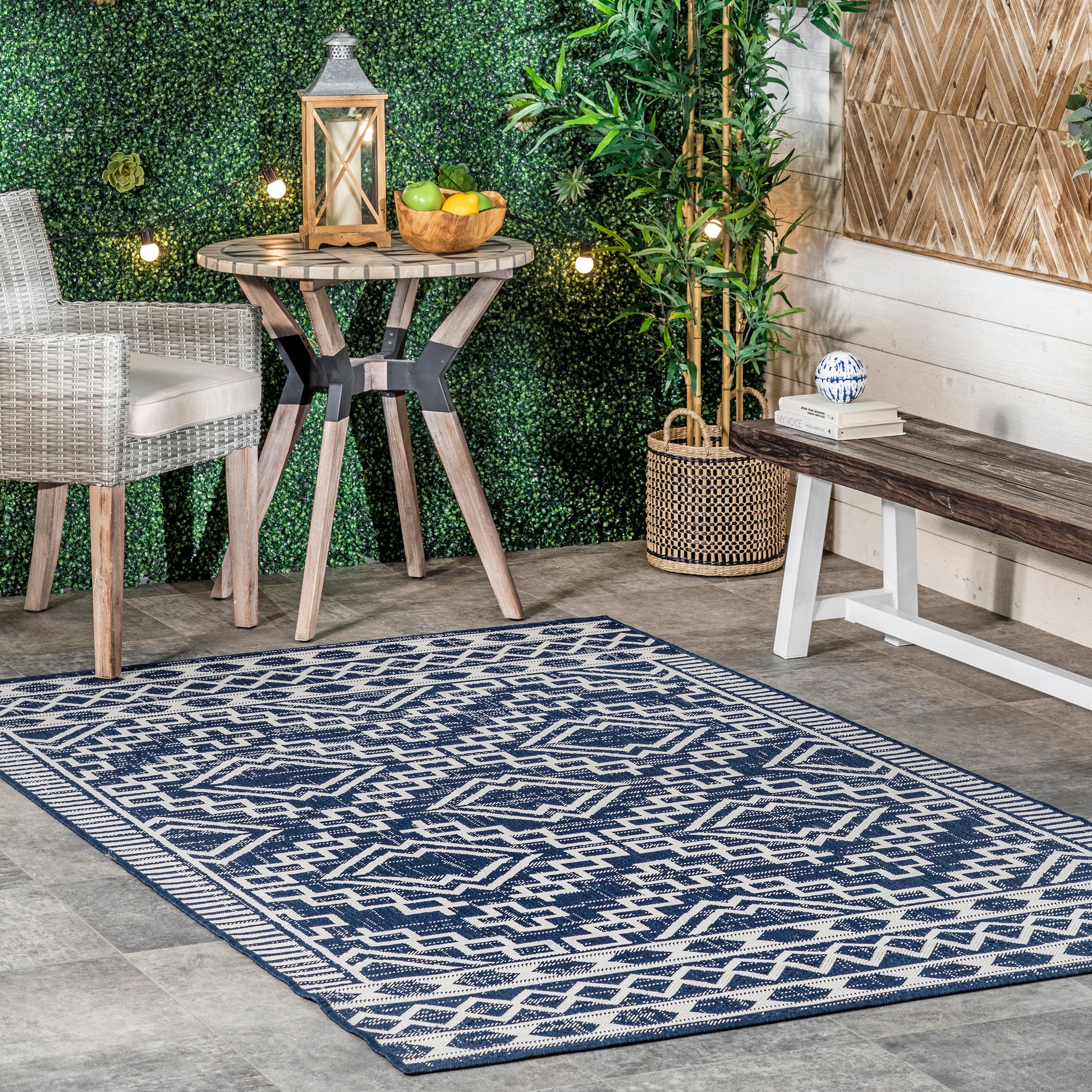 Nuloom Cari Moroccan Tribal Nca1807D Navy Area Rug