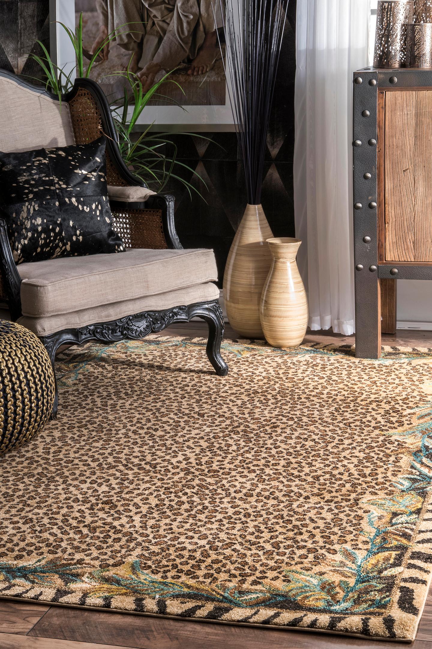 Nuloom Leopard Skin Darcey Nle3196A Beige Area Rug