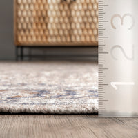 Nuloom Cara Floral Nca3413A Light Gray Area Rug