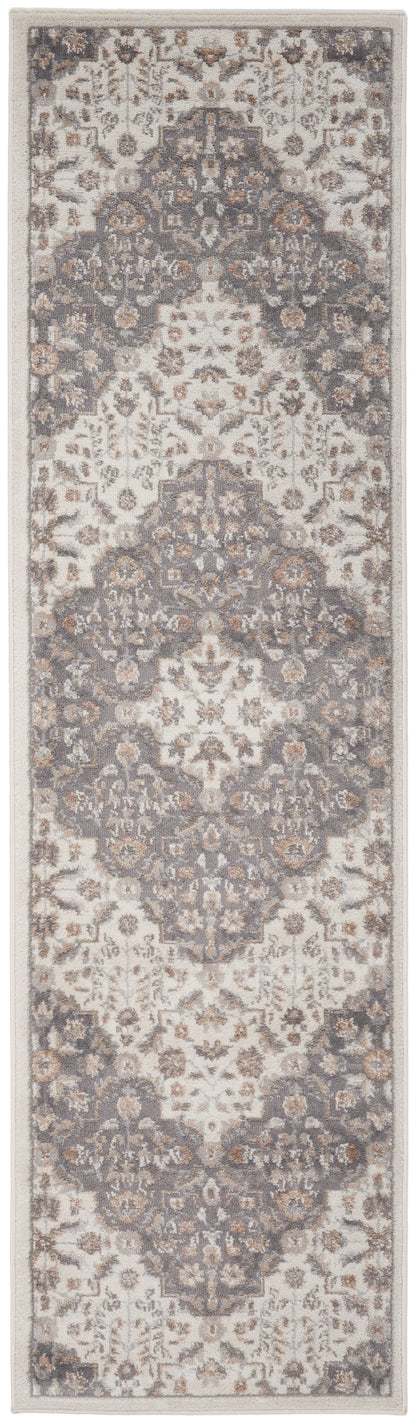 Nourison Elation Etn08 Ivory Grey Area Rug